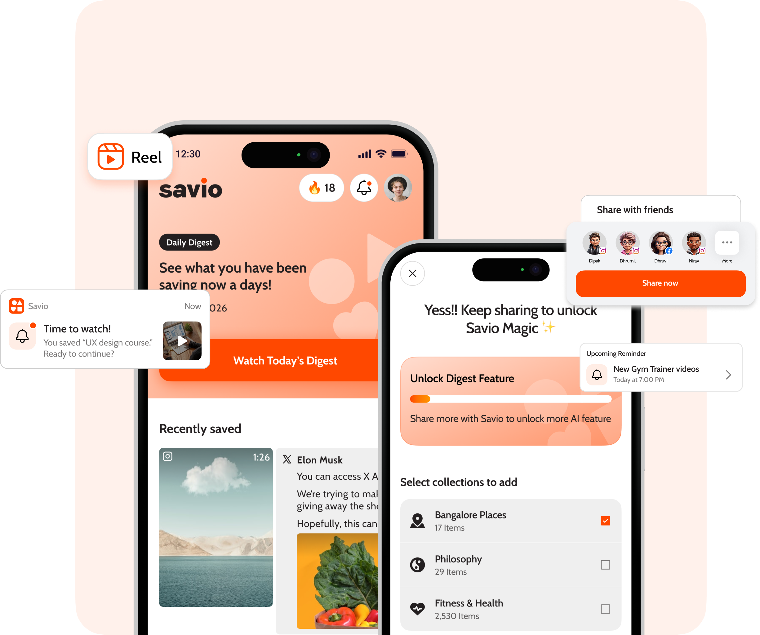 Savio app — return engine